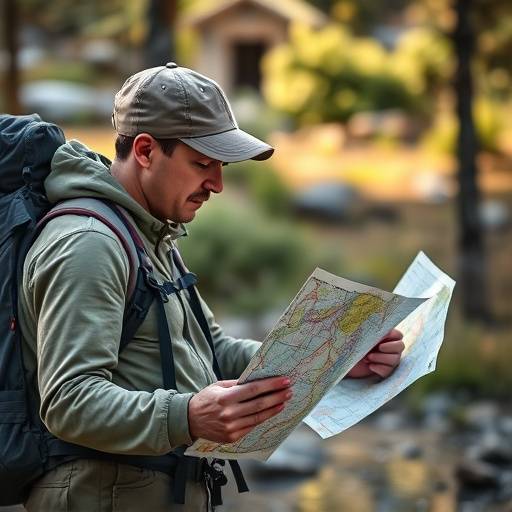 A person looking at a map, planning their next hike.
